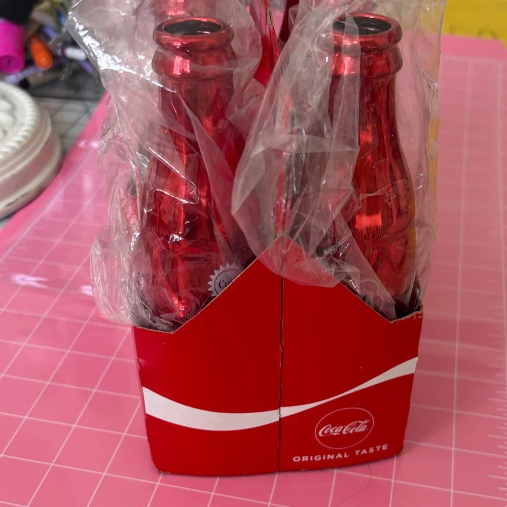6 ATLANTA Coca Cola Red Bottles Party Pack with Iconic Atlanta Olympics era
